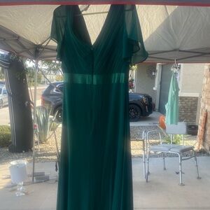 Green bridesmaids dress size 14